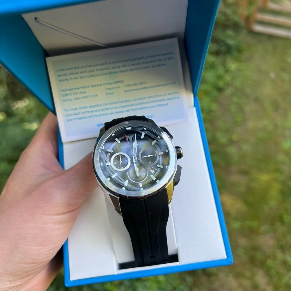TechnoMarine Ocean Nomad Men's Watch - 43mm, Black Silver NWT